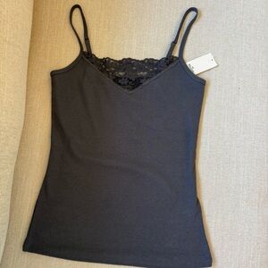 Abercrombie & Fitch Black Lace-Trim Bandeau Cami